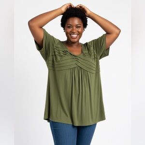 Jessica London Criss Cross blouse